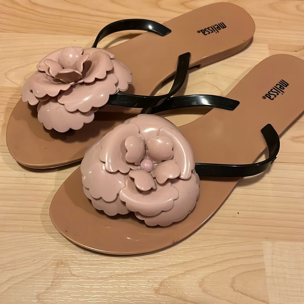 Melissa floral jelly flip flops women’s 9 - Picture 1 of 12